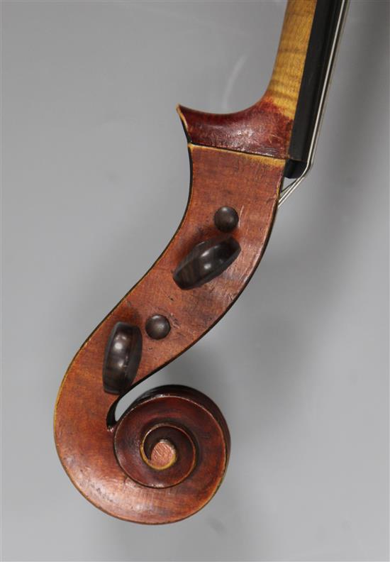 A half-size Lowlands cello outfit, c.1860